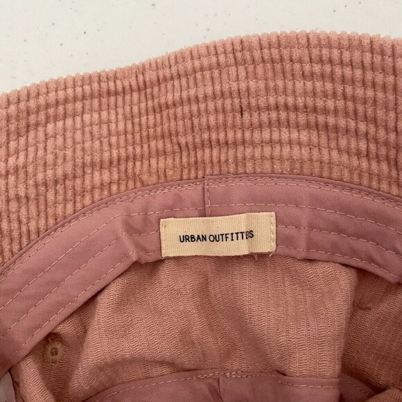 Urban Outfitters Bucket Hat Pink Corduroy One Size - Picture 2 of 6